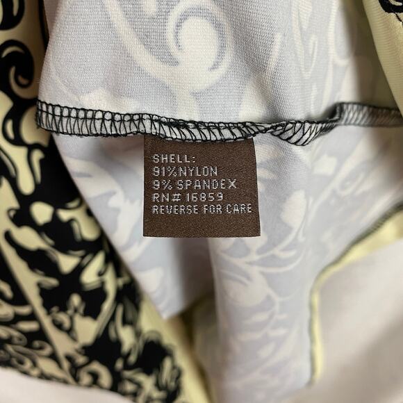 J.McLaughlin Black&Cream Print Emma Pocket Catalina Cloth Midi Dress Sz.S - Picture 10 of 11